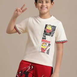 Kidsville Minions Printed Regular Fit T-Shirt For Boys-picture-11