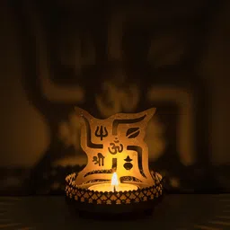 Homesake Set Of 2 Golden Candle Holders-image-28