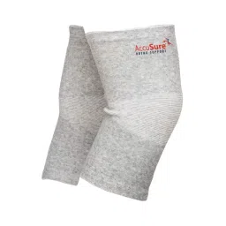 AccuSure Bamboo Yarn 4 Way Stretchable Pain Relief Knee Support - Size-L-picture-11