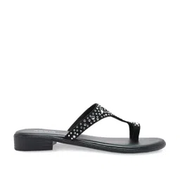 Rocia by Regal Women's Black Toe Ring Sandals-picture-13
