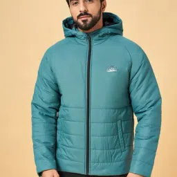 YU by Pantaloons Teal Regular Fit Hooded Jacket-image-10