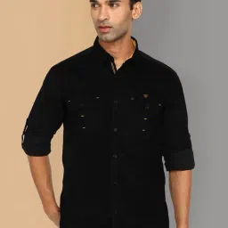Kuons Avenue Black Slim fit Shirt-image-26