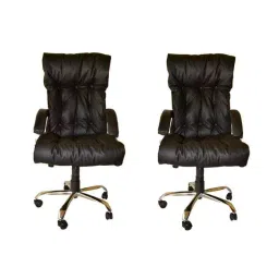 Mezonite High Back Leatherette Black Office Chair (Pack of 2) KI059-image-28