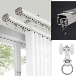 MARVYC 20 Pcs Premium Stainless Steel Runners/Sliders for M Track/Curtain Channel (Type 2) image 4