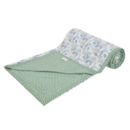 Trance Home Linen Pure Malmal Cotton Soft Lightweight Multipurpose Baby Dohar- Spring Green-picture-22