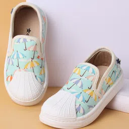 Cute Walk by Babyhug Slip On Umbrella Print Casual Shoes - Light Blue-picture-19