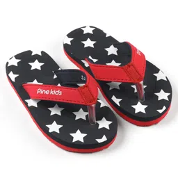 Pine Kids Slip On Flip Flops Stars Print - Blue image 2