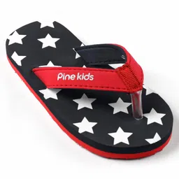 Pine Kids Slip On Flip Flops Stars Print - Blue image 3