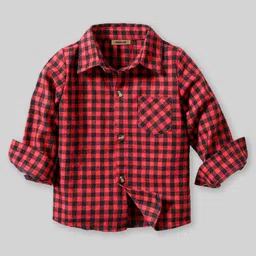INCLUD Boys Checked Spread Collar Casual Shirt-picture-26