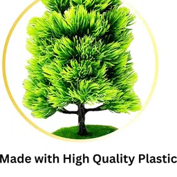 Dekorly Green Plastic Artificial Flowers & Plants With Pot image 3