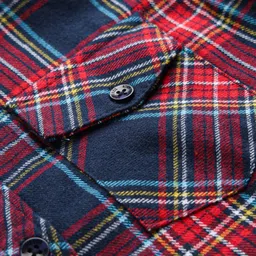 kookie kids india Kookie Kids Cotton Woven Full Sleeves Checkered Shirt with Flap Pocket - Multicolor image 5