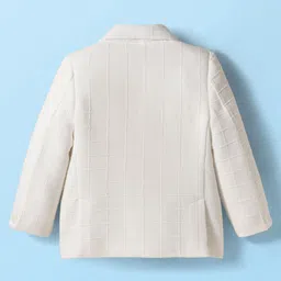 Robo Fry Cotton Knit Full Sleeves Solid Blazer With Printed Inner Tee - White & Black image 5