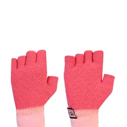 LOOM LEGACY Women Patterned Acrylic Fingerless Winter Gloves image 5