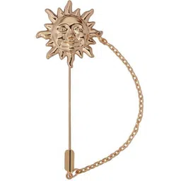 Curren Sun Lapel Pin With Hanging Tassel Brooch image 3
