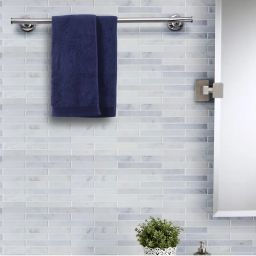 Maspar Colorart 550gsm Cotton Embedded Stripe Solid Navy 2pc Hand Towel Set-picture-29