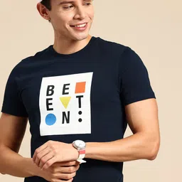 United Colors of Benetton Brand Logo Printed Pure Cotton T-shirt-picture-40