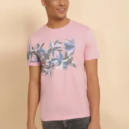 Allen Solly Pink Cotton Regular Fit Printed T-Shirt-picture-19
