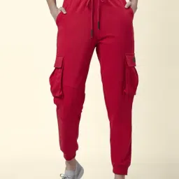 Ajile by Pantaloons Red Cotton Joggers-picture-20