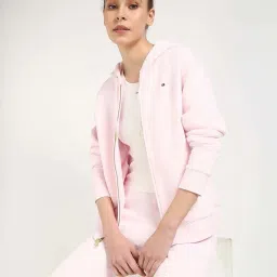 Tommy Hilfiger Light Pink Relaxed Fit Hoodie image 4
