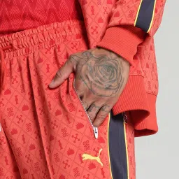 Puma Red Fire Relaxed Fit Printed Trackpants image 4