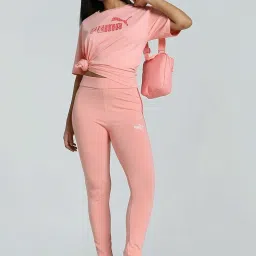 Puma Pink Fruit Cotton Relaxed Fit Logo Printed T-Shirt image 4