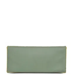 Eume Dragonfly Basil Green Leather Printed Satchel Handbag image 4