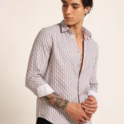 THE BEETEL HOUSE Men Classic Printed Casual Shirt image 4