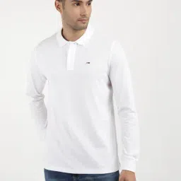 Tommy Hilfiger White Cotton Slim Fit Polo T-Shirt-image-91