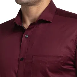 Park Avenue Maroon Regular Fit Shirt image 4