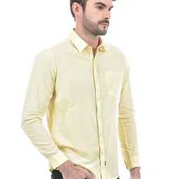 Numero Uno Yellow Cotton Slim Fit Shirt image 4