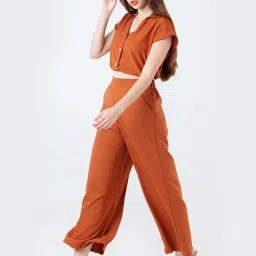 Zink London Brown Regular Fit Crop Top image 4