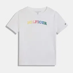 Tommy Hilfiger Kids Optic White Printed Regular Fit T-Shirt-picture-12