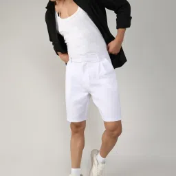 Campus Sutra White Regular Fit Shorts image 4