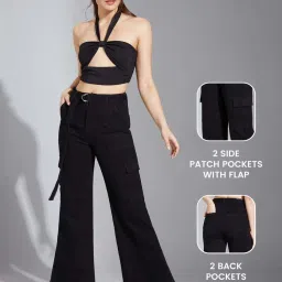 Life With Pockets Black Plain High-Rise Jeans image 4