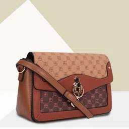 Allen Solly Woman Geometric Baguette Bow Detail Sling Bag image 1