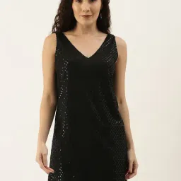 Style Quotient Black Embellished Shift Dress-image-20