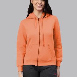 Lyra Orange Cotton Hooded Sweatshirt-picture-42