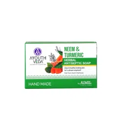 Ayouthveda Neem and Turmeric Herbal Soap Daily Bathing Soap with Natural fragrance image 2