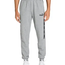Puma Essentials Grey Cotton Regular Fit Printed Joggers-picture-13