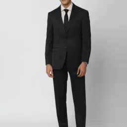 Peter England Black Regular Fit Two Piece Suit-picture-32