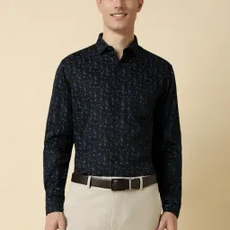Allen Solly Black Cotton Slim Fit Printed Shirt-picture-31