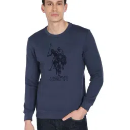 U.S. Polo Assn. Denim Co. Dark Blue Cotton Regular Fit Printed Sweatshirt-picture-25