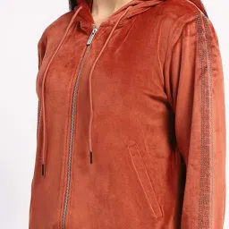 MADAME M Secret Rust Plain Night Suit image 4