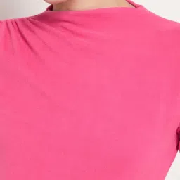 MADAME Pink Plain Top image 4