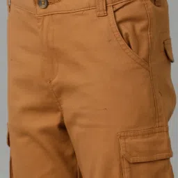 Under Fourteen Only Boys Brown Cotton Joggers image 4