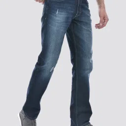 NUMERO UNO Dark Blue Faded Mid Rise Regular Fit Solid Stretchable Jeans image 4