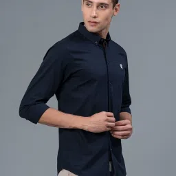 Red Tape Navy Cotton Regular Fit Shirt image 4