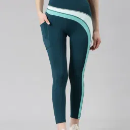 Enamor Blue Color-Block Sports Leggings-picture-21