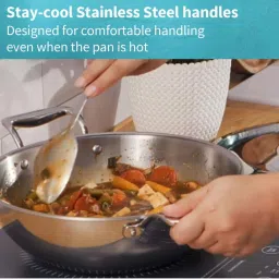 Hawkins Pro Silver Tri-Ply Stainless Steel Kadhai With Lid (6000ml) image 4