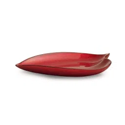 Pure Home and Living Red Glass Textured Glass Platter - Medium image 4